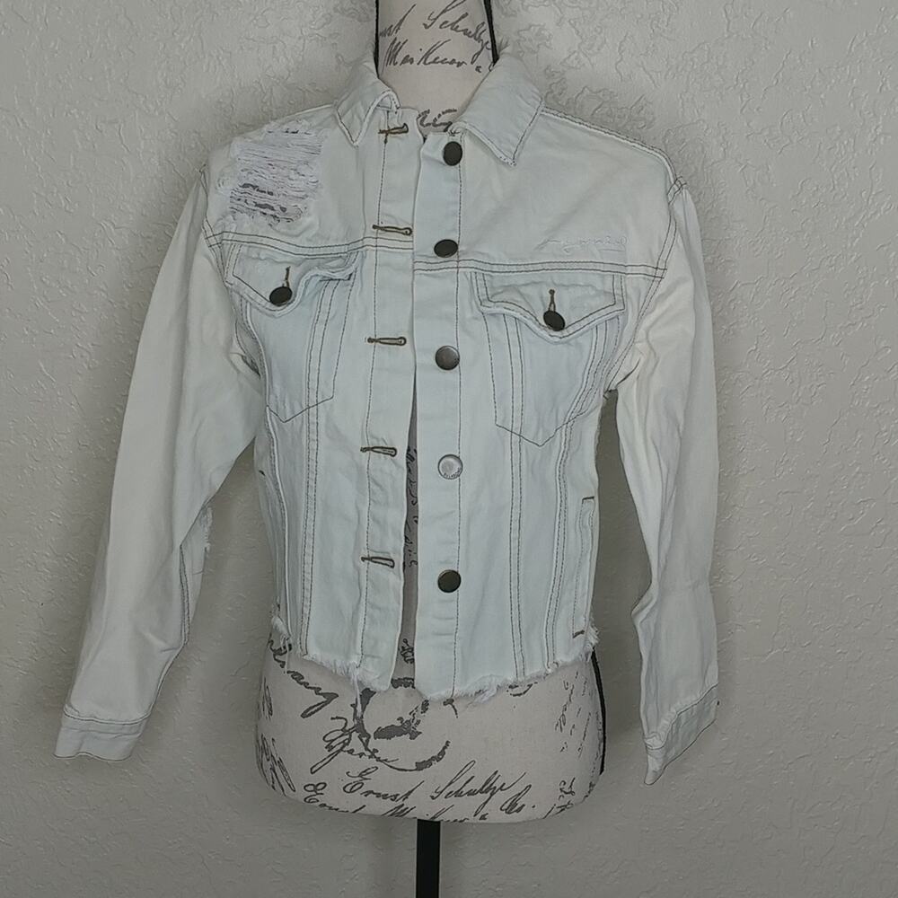 Billabong Andy Warhol Distressed Jean Jacket